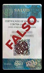 Certificado vacuna falso