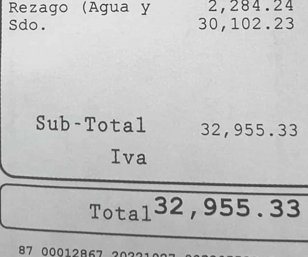 Exagerado cobro en recibo de agua en Rio Bravo – Sentido Común
